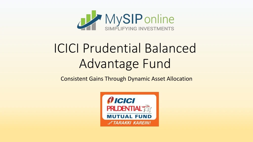 icici prudential balanced advantage fund