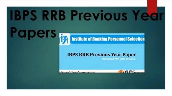 Get IBPS RRB Previous Year Paper 2019 PDF In Hindi Download Link