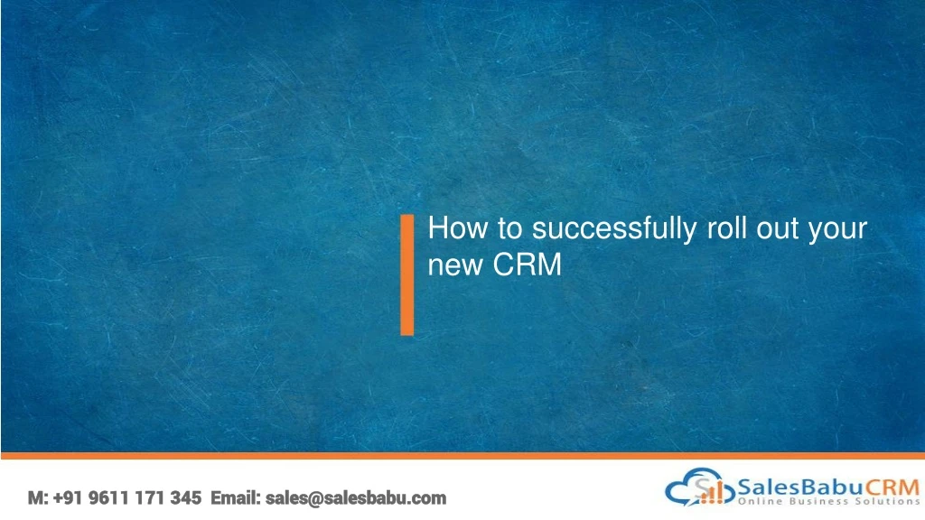 how to successfully roll out your new crm