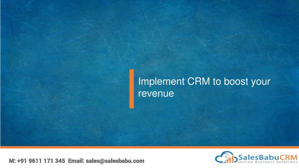 implement crm to boost your revenue