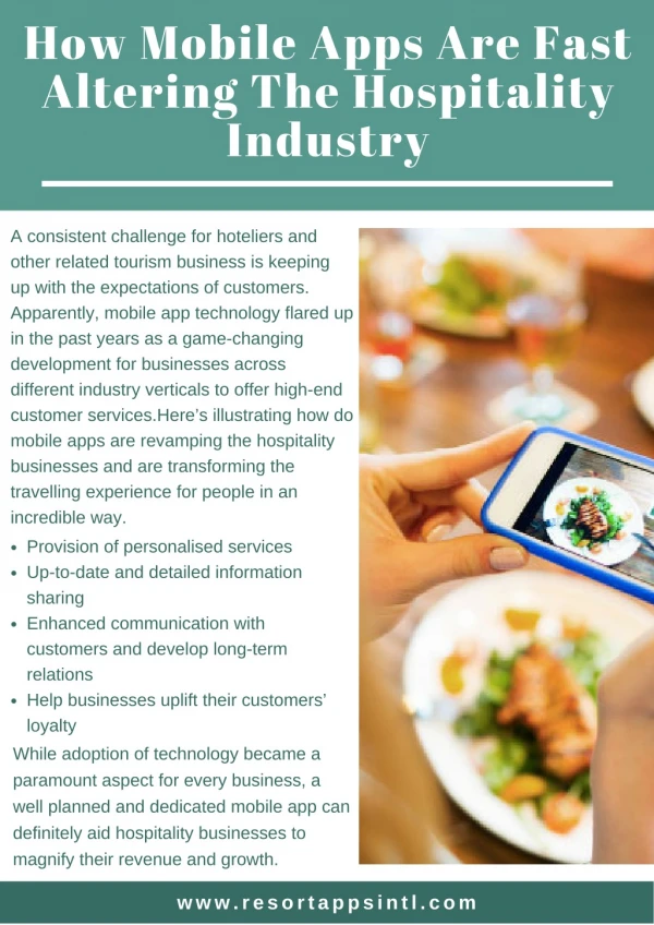 How Mobile Apps Are Fast Altering The Hospitality Industry