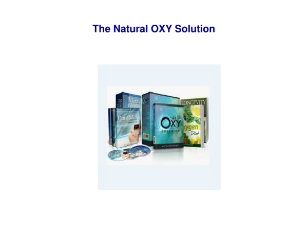 OXY Solution A Cure for All Disease