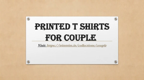 Printed t shirts for couple