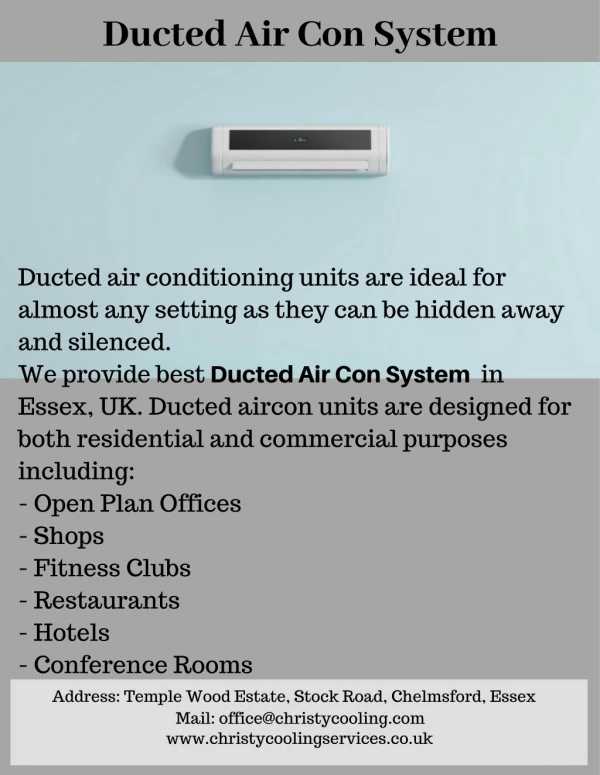Ducted Air Con System