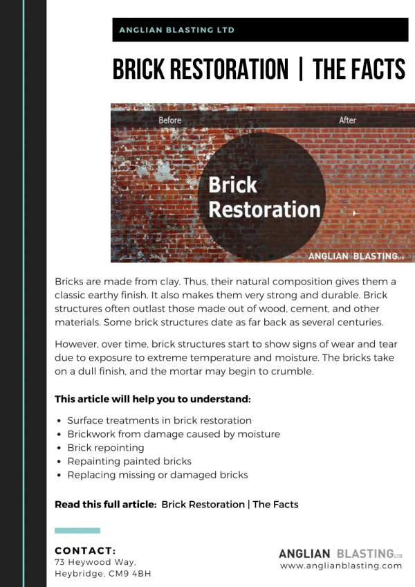 Brick Restoration Facts