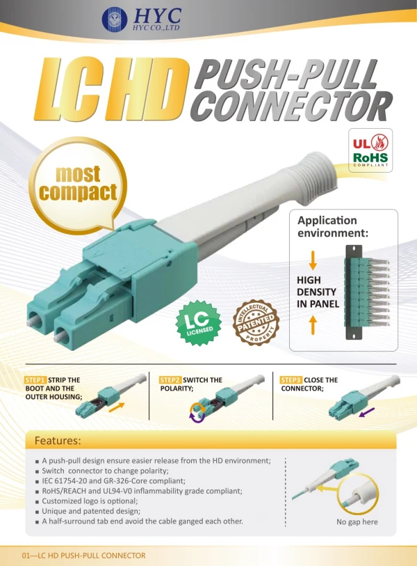 LC Push-Pull Uniboot Fiber Optic Connector | HYC Co., Ltd