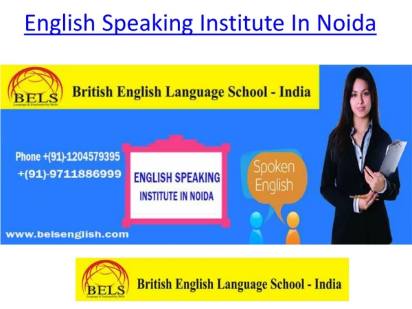 English Speaking Institute In Noida