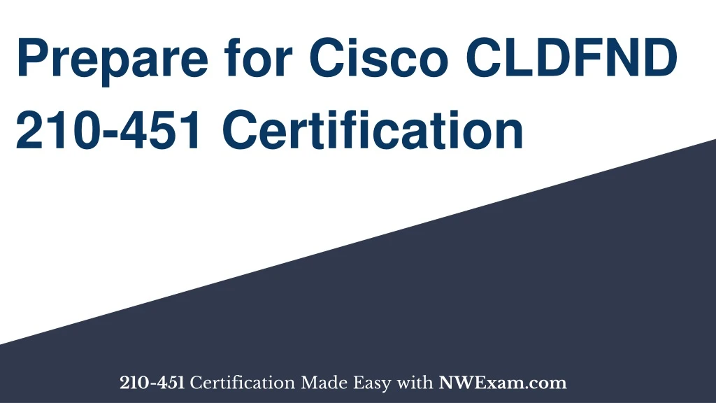 prepare for cisco cldfnd 210 451 certification