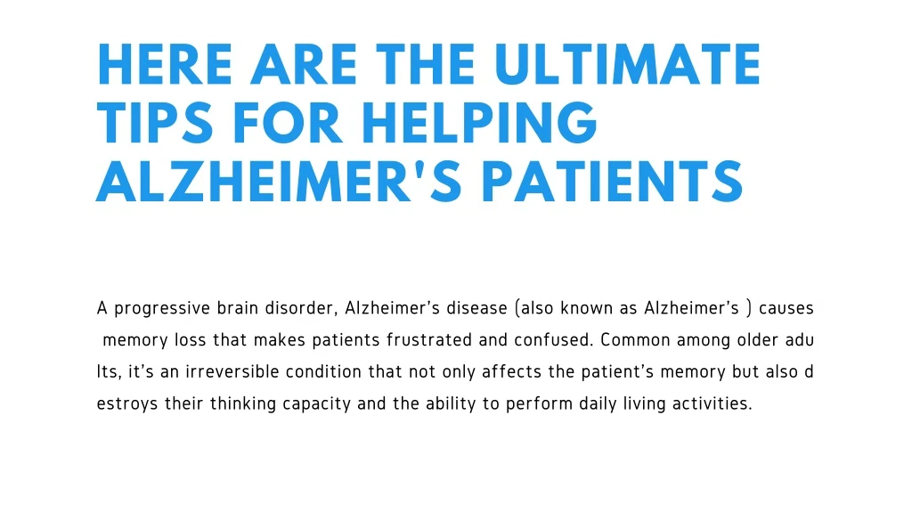here are the ultimate tips for helping alzheimer