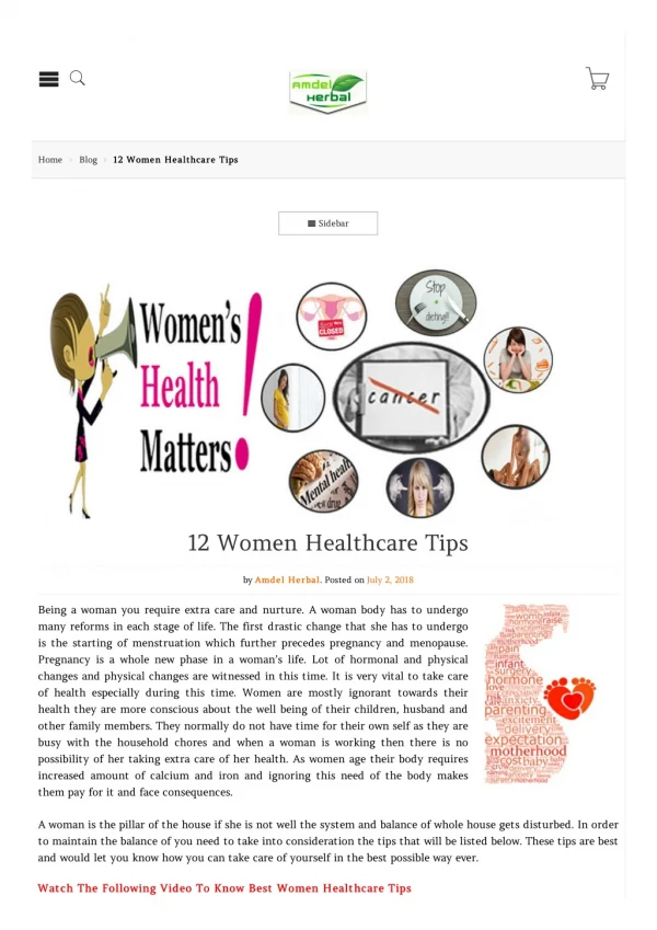 Women Healthcare Tips