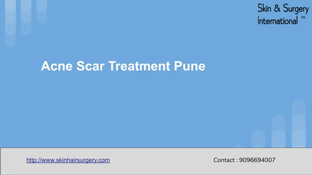 acne scar treatment pune