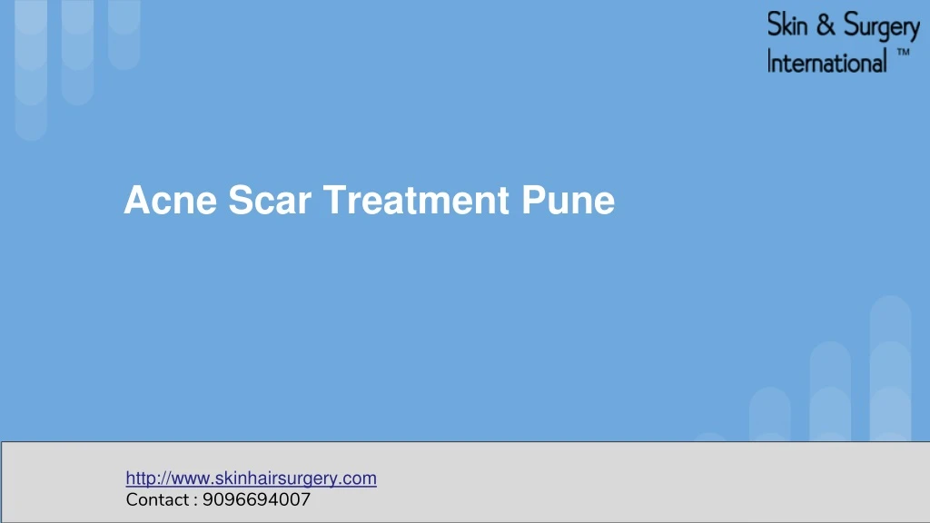 acne scar treatment pune