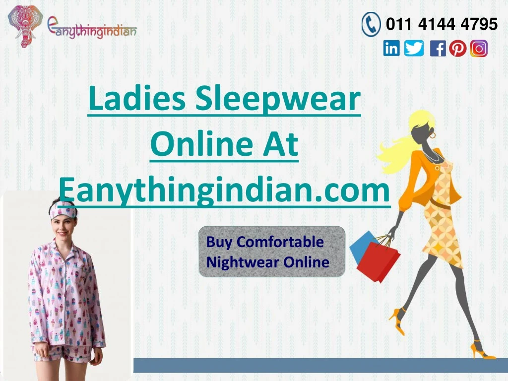 ladies sleepwear online at eanythingindian com