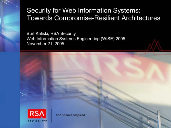 Security for Web Information Systems: Towards Compromise-Resilient Architectures