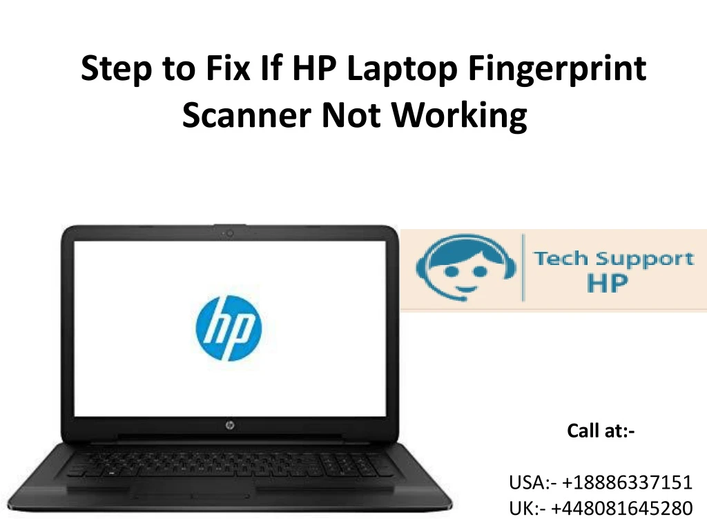 step to fix if hp laptop fingerprint scanner not working