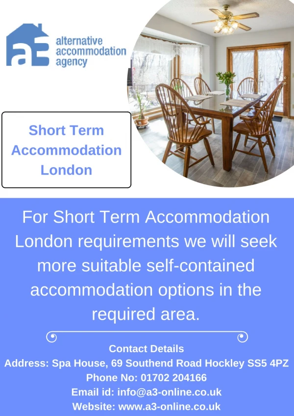 Short Term Accommodation London