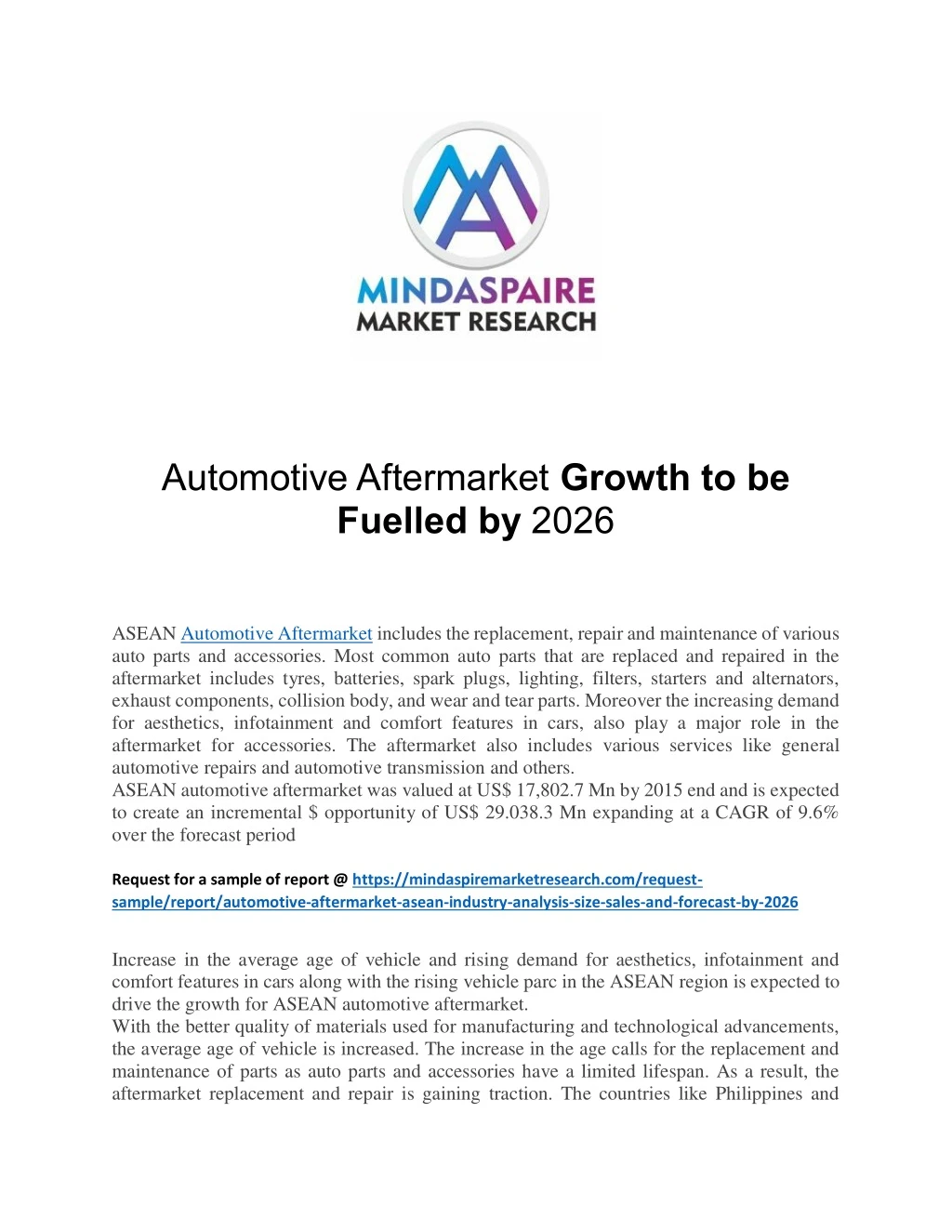 automotive aftermarket growth to be fuelled