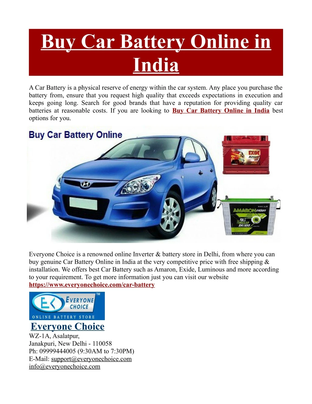 buy car battery online in india