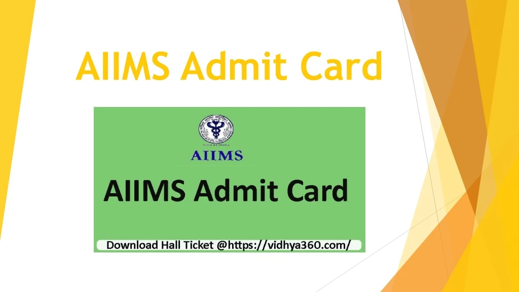 aiims admit card