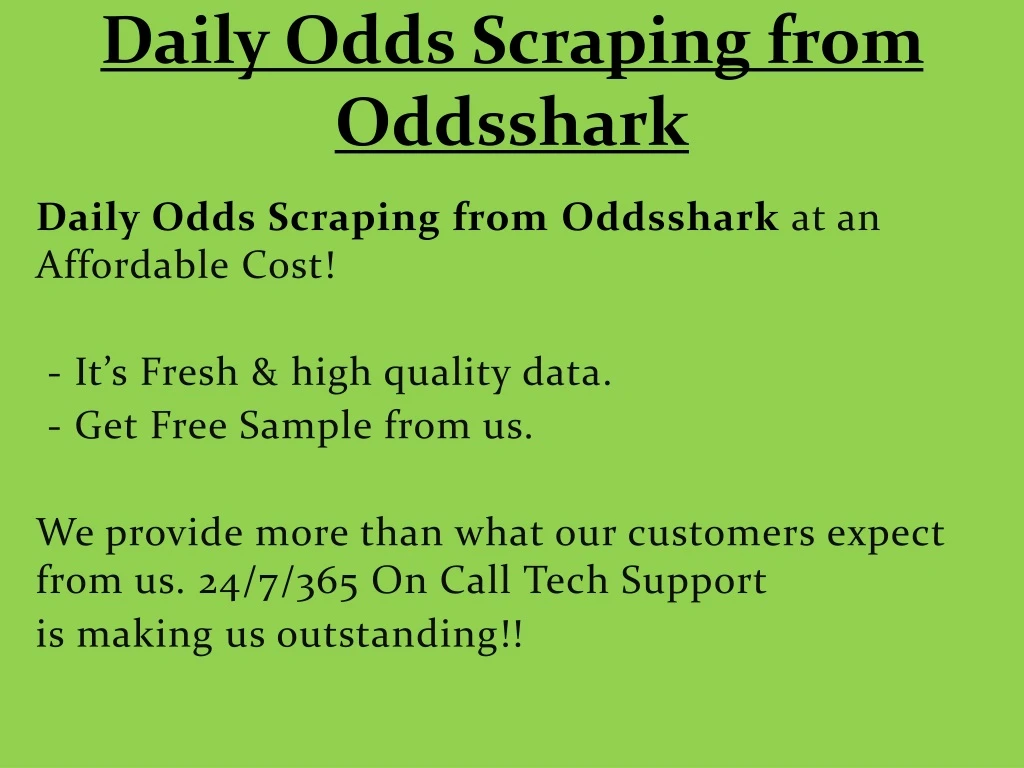 daily odds scraping from oddsshark
