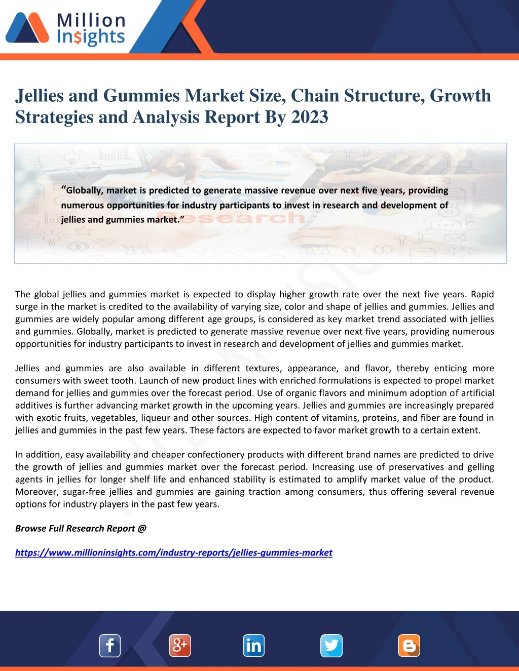 jellies and gummies market size chain structure