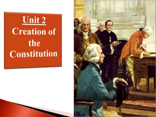 Unit 2 Creation of the Constitution
