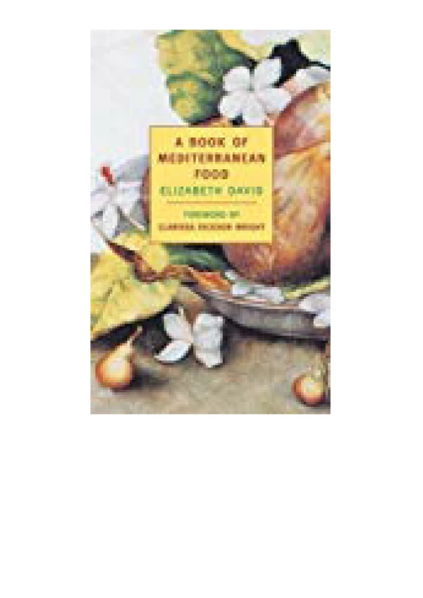 DOWNLOAD [PDF] A Book of Mediterranean Food