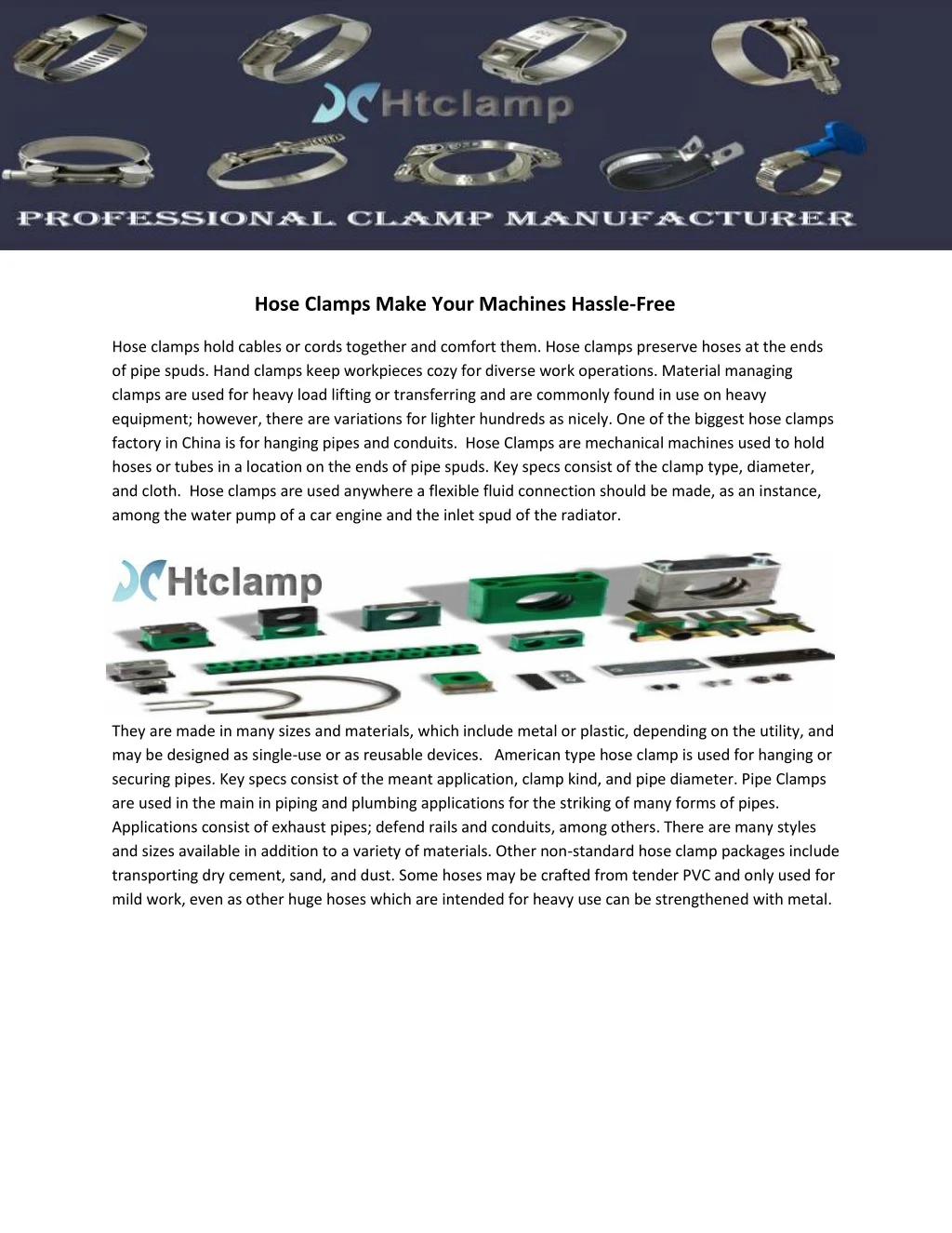 hose clamps make your machines hassle free