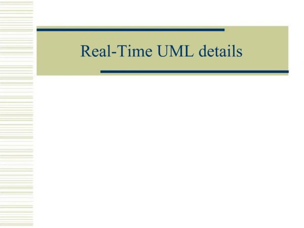 Real-Time UML details