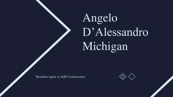 Angelo D’Alessandro Michigan - Provides Consultation in Project Management