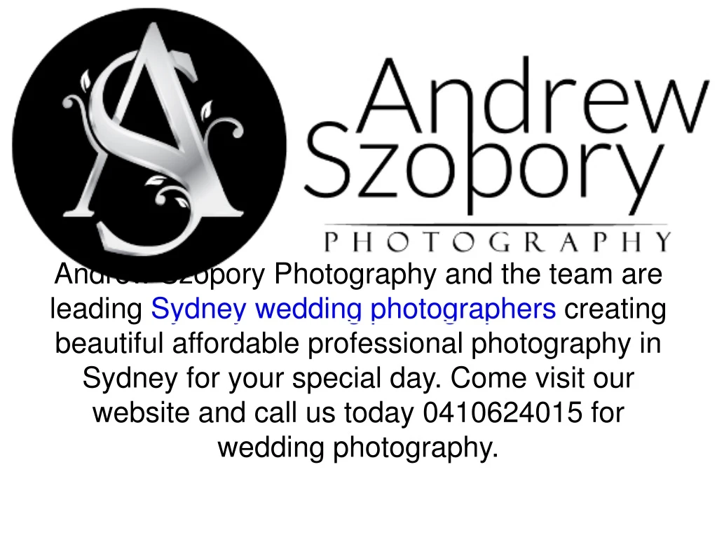 andrew szopory photography and the team