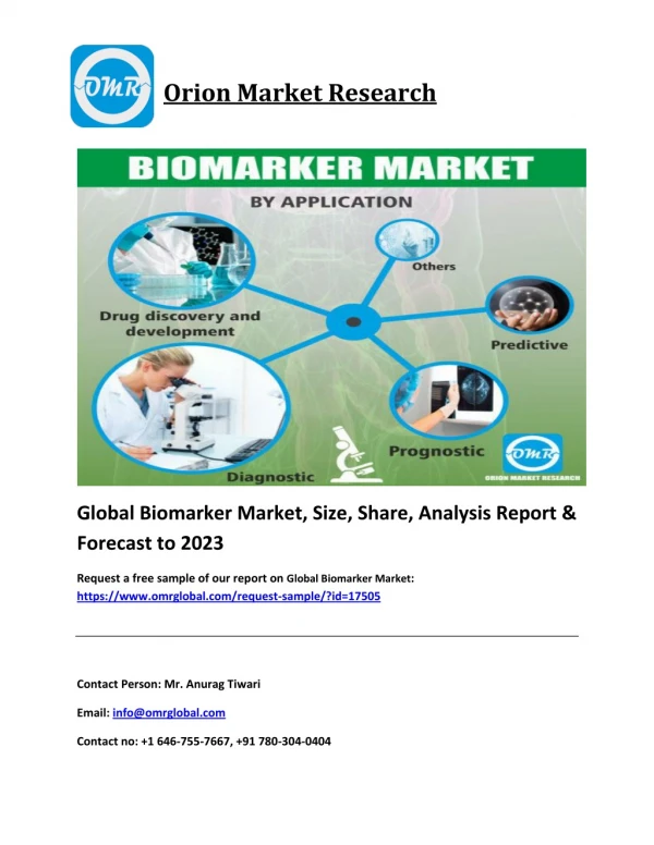 Biomarker Market: Industry Size, Growth and Forecast 2018-2023