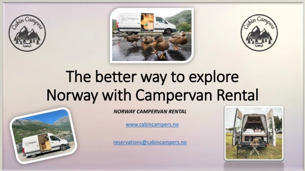 Explore the beauty of norway with cabin campers campervans
