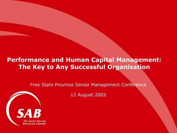 Performance and Human Capital Management: The Key to Any Successful Organisation