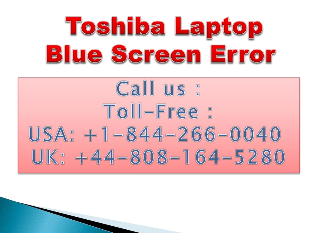 toshiba laptop blue screen error