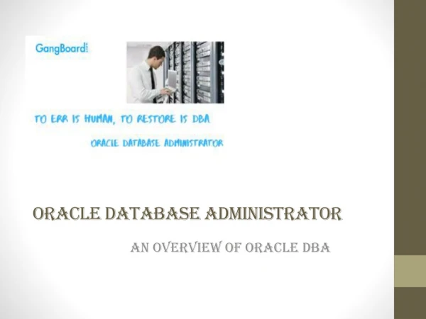 Oracle Database Administrator
