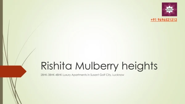 Rishita Mulberry-Flats for sale in Lucknow