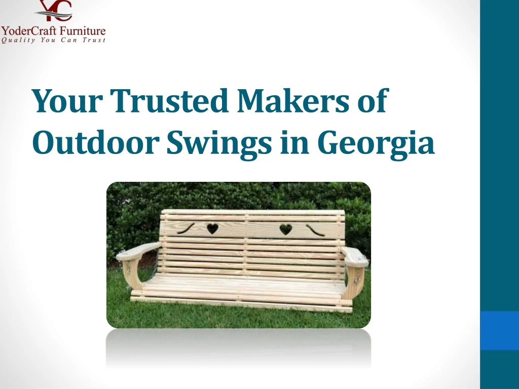 your trusted makers of outdoor swings in georgia