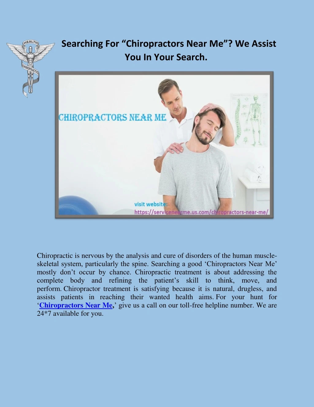 searching for chiropractors near me we assist