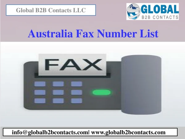 Australia Fax Number List