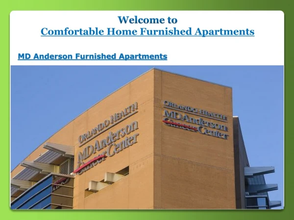 MD Anderson Furnished Apartments