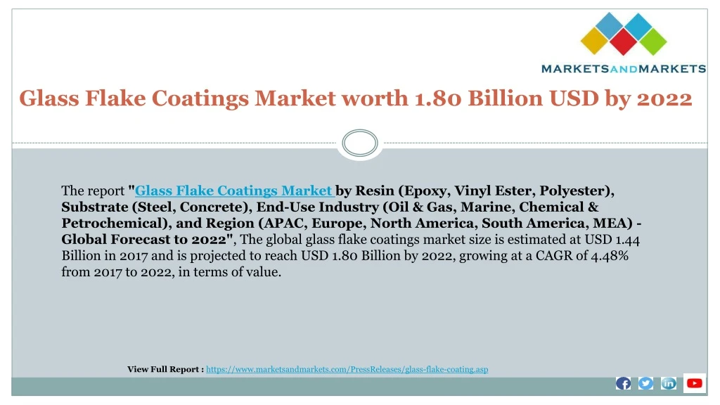glass flake coatings market worth 1 80 billion usd by 2022
