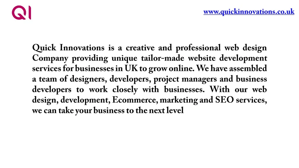 www quickinnovations co uk