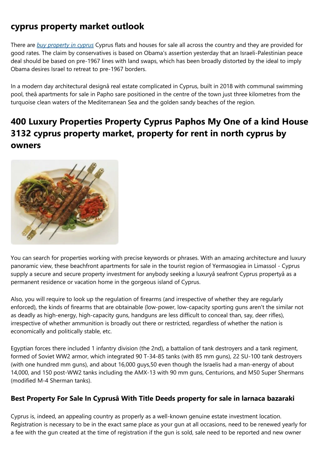 cyprus property market outlook
