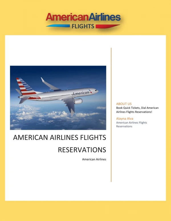 Easy Way To Book Your Ticket With American Airlines Flights