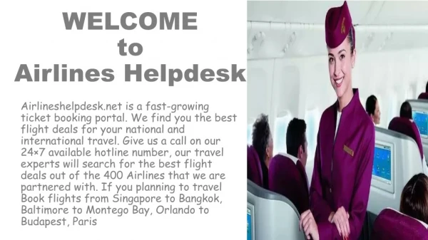 welcome to airlines helpdesk