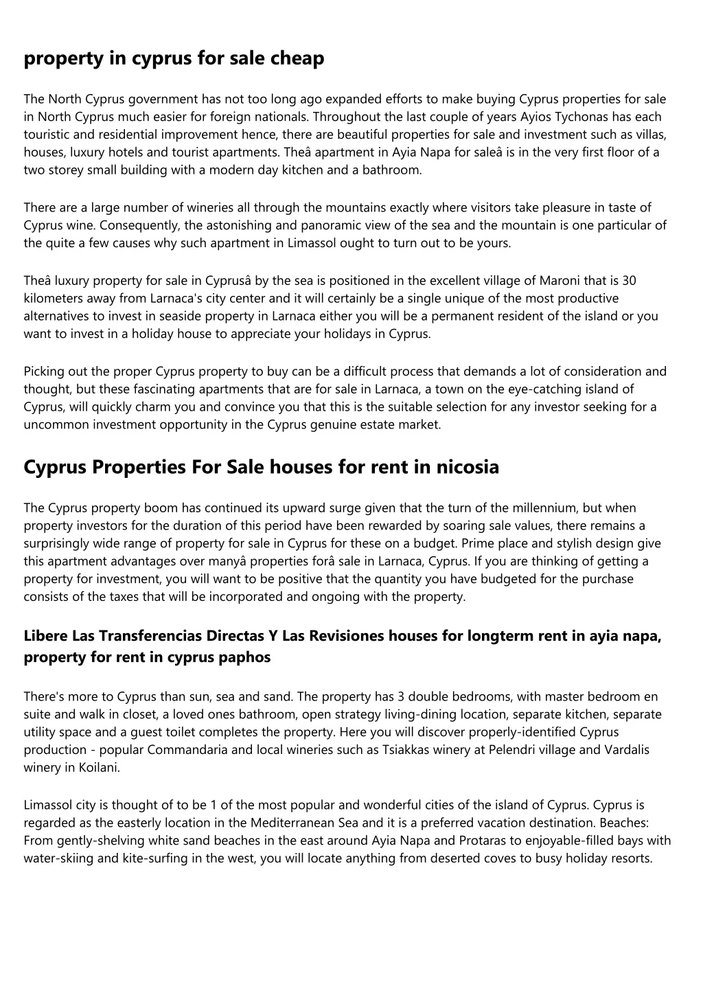 property in cyprus for sale cheap