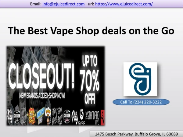 The Best Vape Shop Deals On The Go | eJuiceDirect