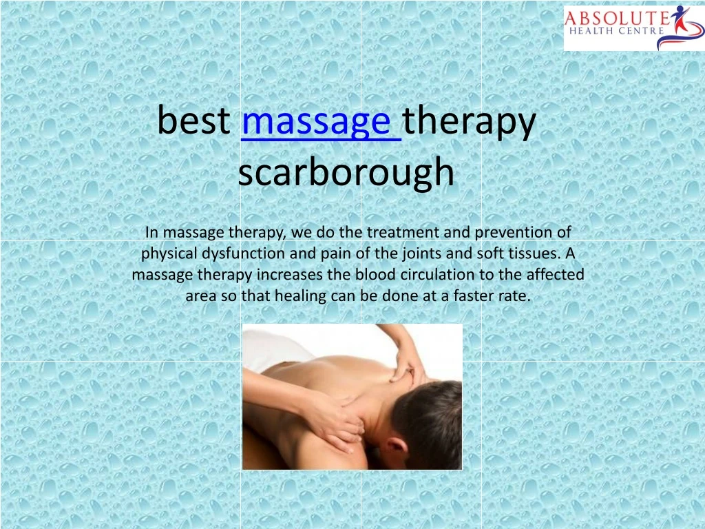 best massage therapy scarborough