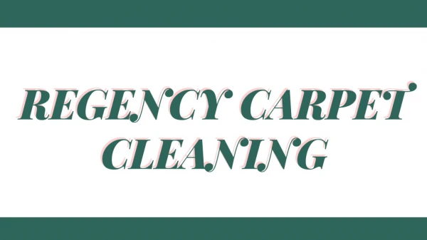Regency Carpet Cleaning